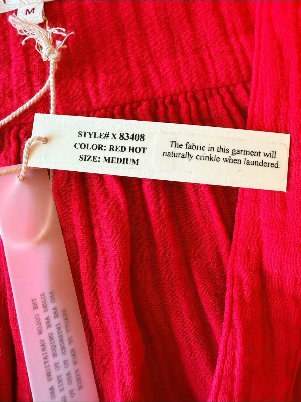 Xirena Kendall Cotton tiered midi dress, Red Hot, size M, NWT, buttondown - Picture 5 of 14